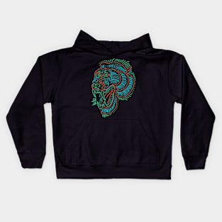 baboon neon tattoo Kids Hoodie